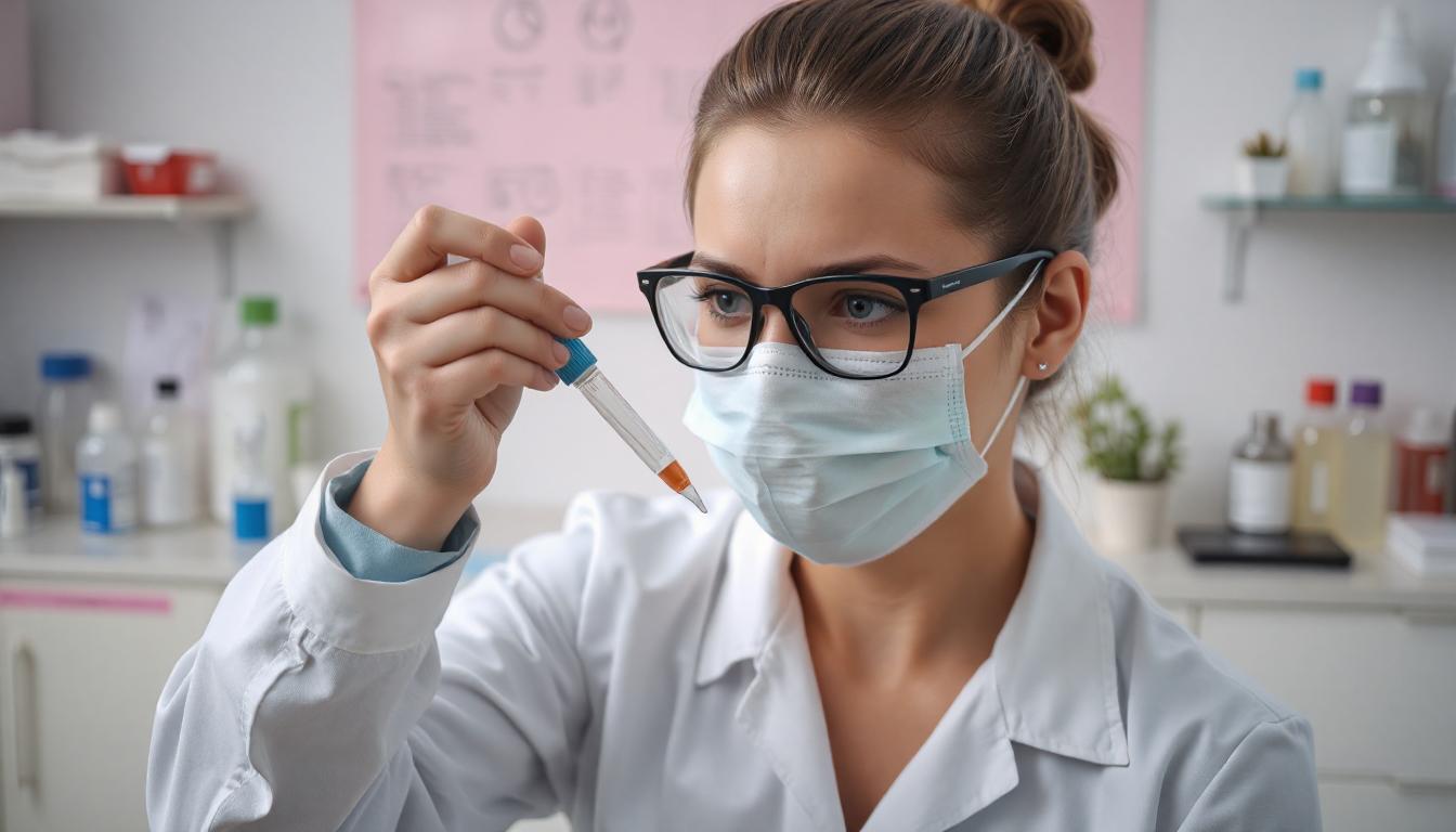 Test d'urine en laboratoire pour détecter le THC.