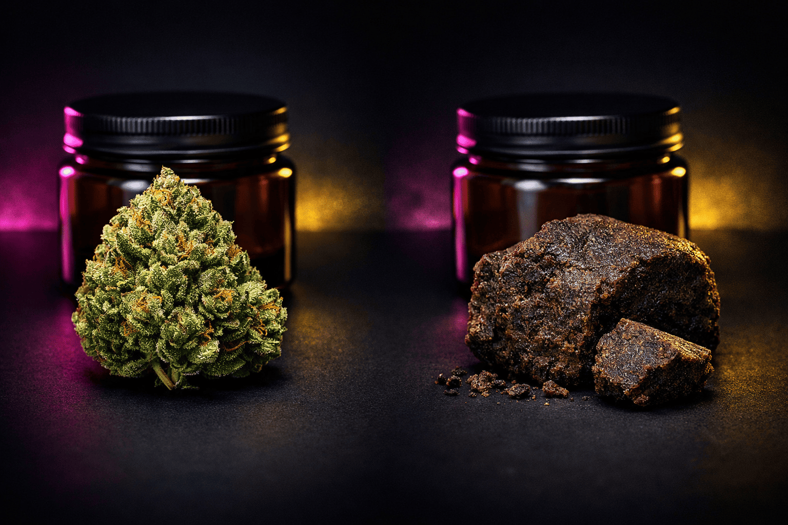 Texte alt Comparatif entre fleur CBD et résine CBD pour choisir le bon format