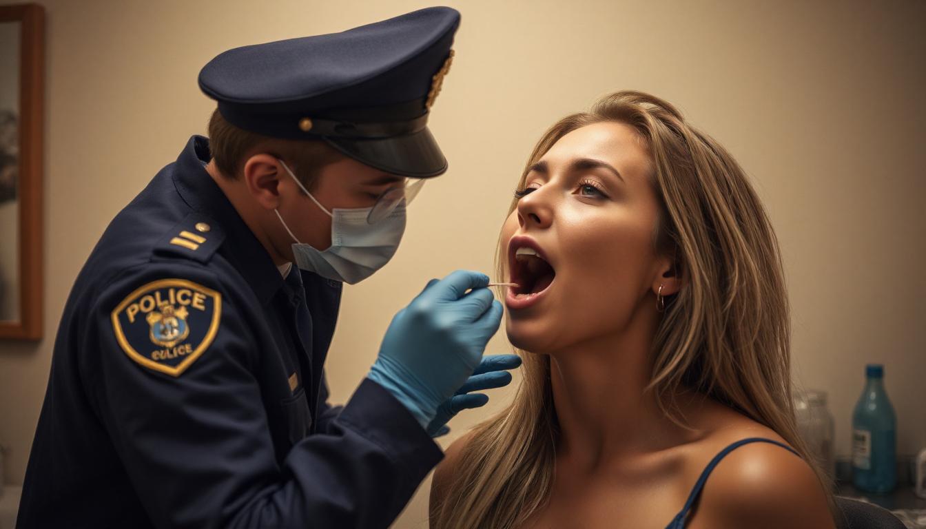 Contrôle salivaire anti-drogue police.