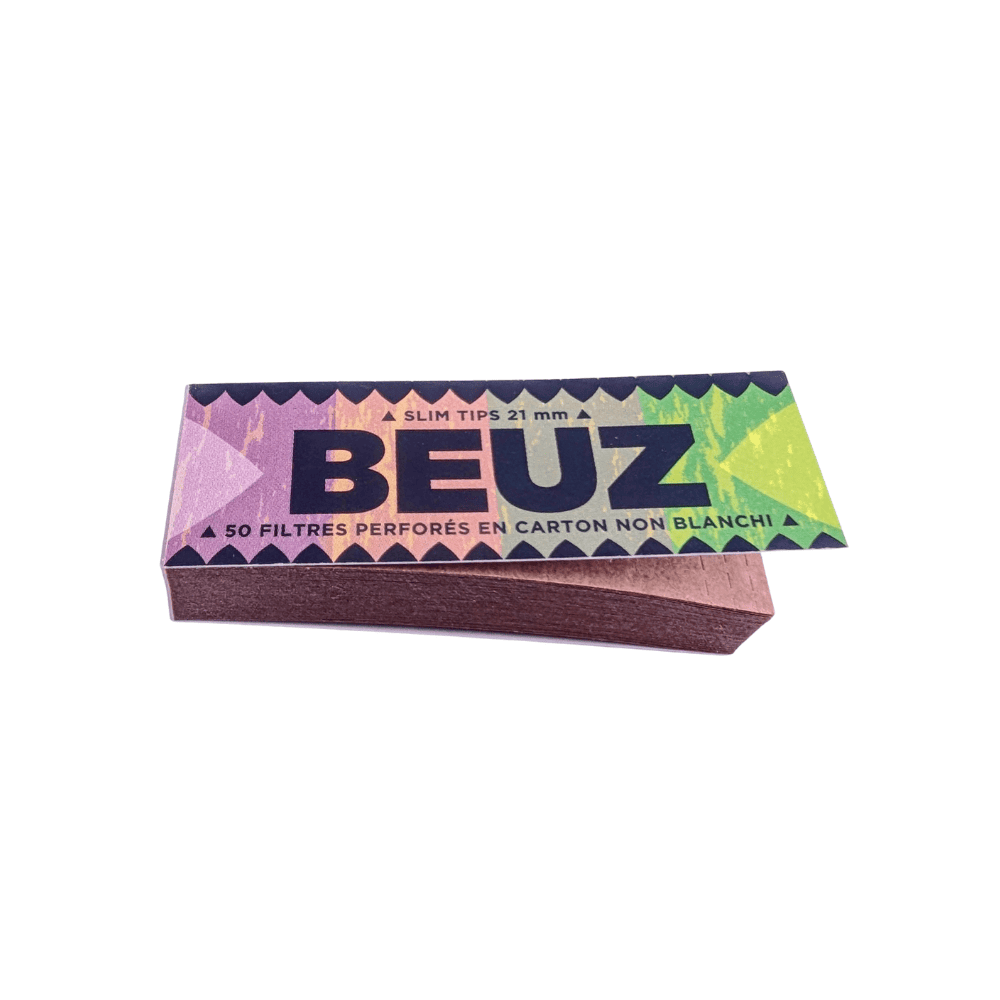 Filtres carton Beuz Slim Tips Non Blanchi – 50 filtres - packshot | Megadose