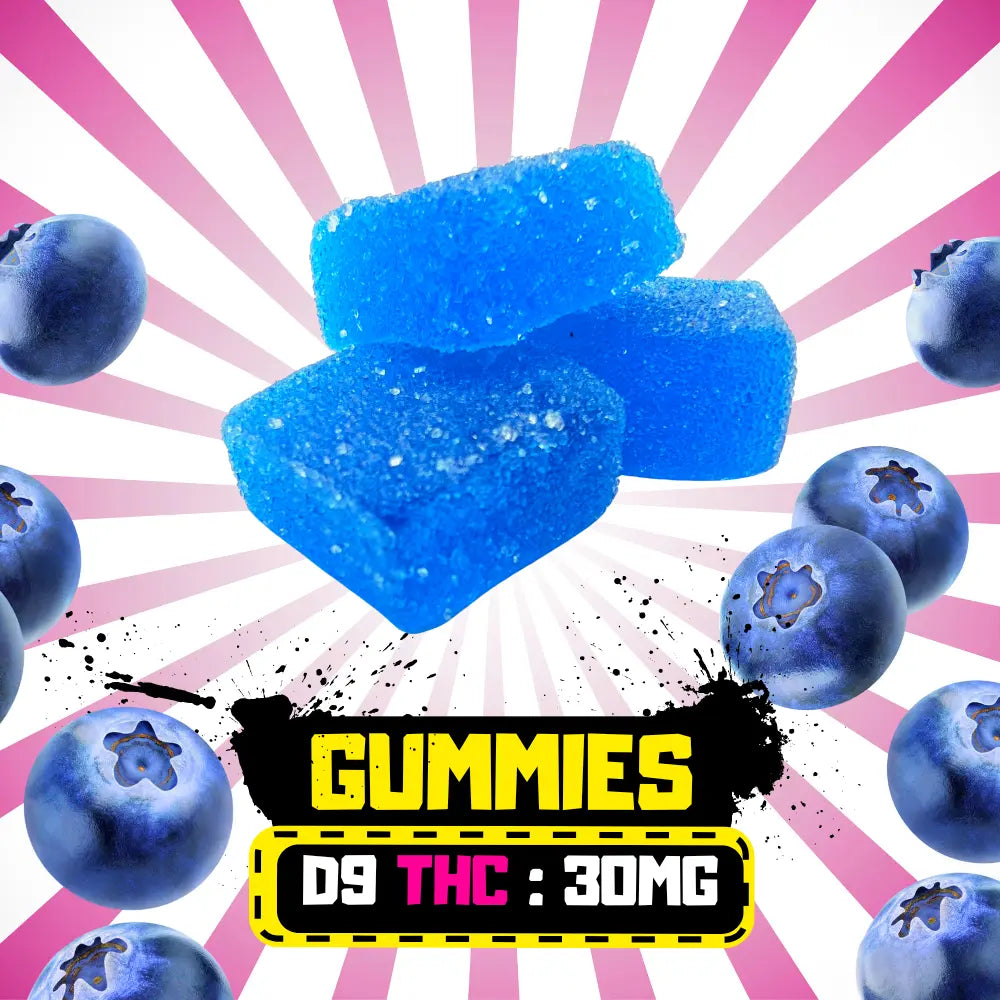 Gummies Delta-9 CBD – bonbons au CBD goût myrtille, format gummy