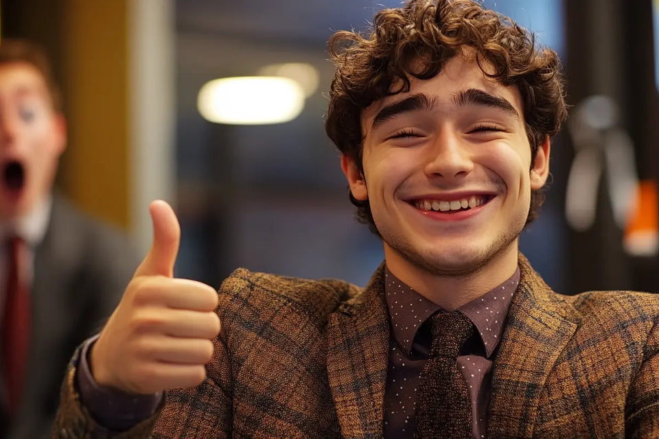 CBD : Candidat ultra détendu en entretien d’embauche, souriant largement