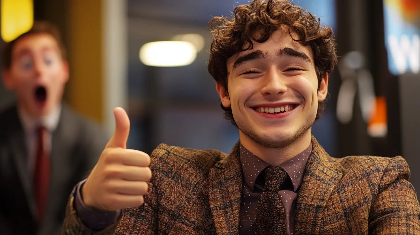 CBD : Candidat ultra détendu en entretien d’embauche, souriant largement