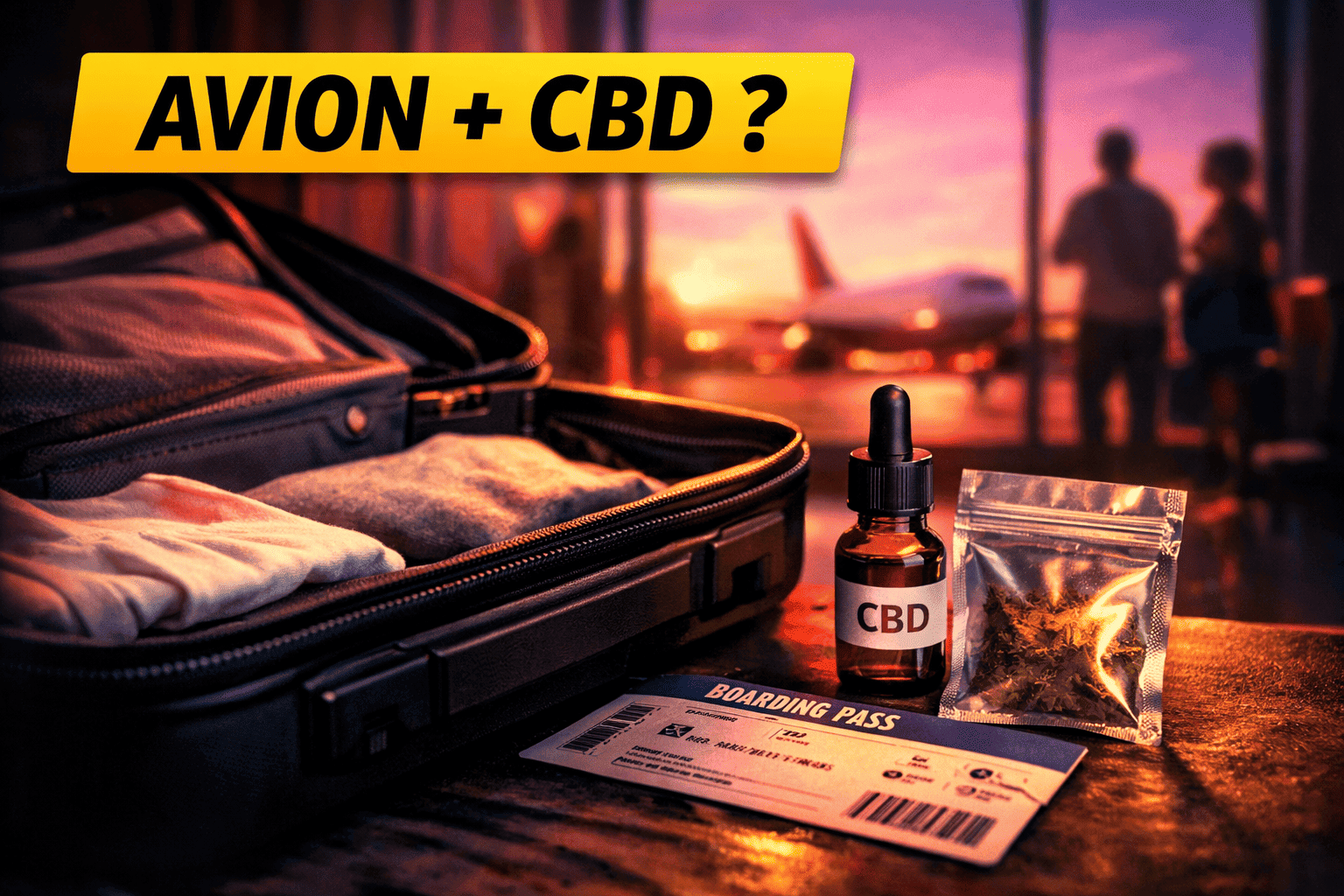 Voyager avec du CBD en avion : France, Europe, bagages, ce qu’il faut savoir