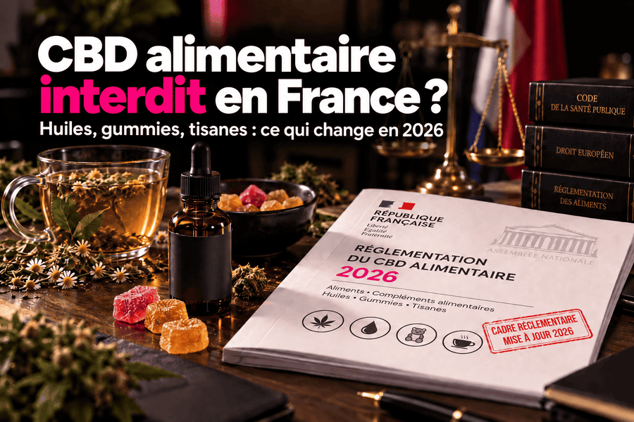 CBD alimentaire interdit en France en 2026 : huiles, gummies, tisanes et réglementation Novel Food