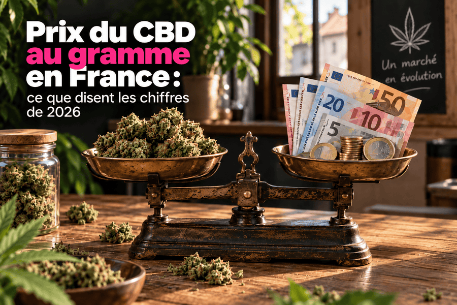 Prix du CBD au gramme en France 2026 — étude comparative par gamme