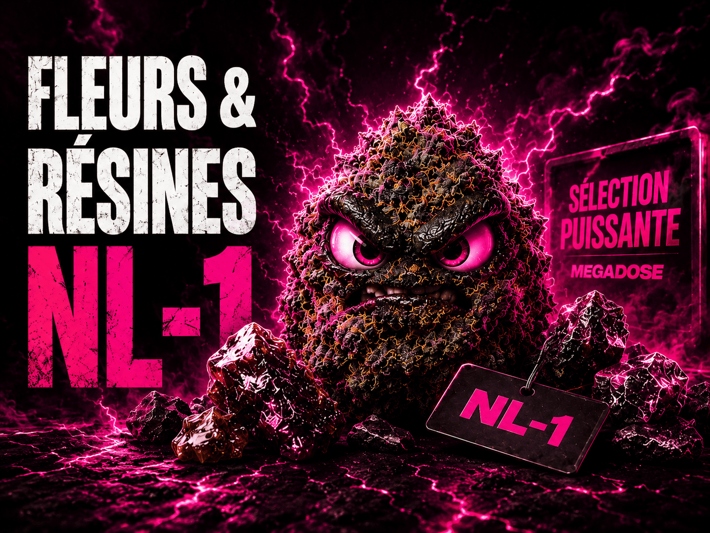 Fleurs et résines NL-1 — profil intense | Megadose