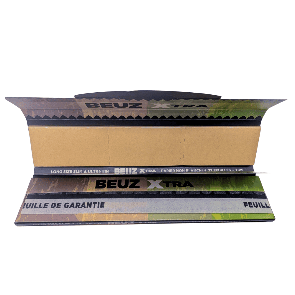 Feuilles Beuz XTRA 125 mm Non Blanchi + Tips - packshot | Megadose