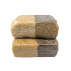 Deux blocs de résine CBD Twister black and white empilés sur fond clair